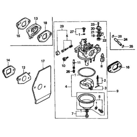 Carburetor for Honda HRD535