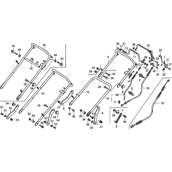 Handles Assembly for Honda HRD535