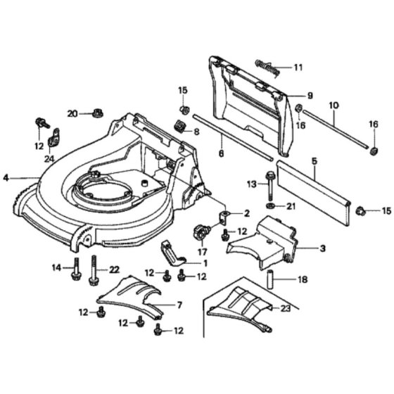 Cutter Housing for Honda HRD536C