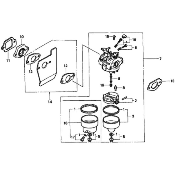 Carburetor for Honda HRD536C