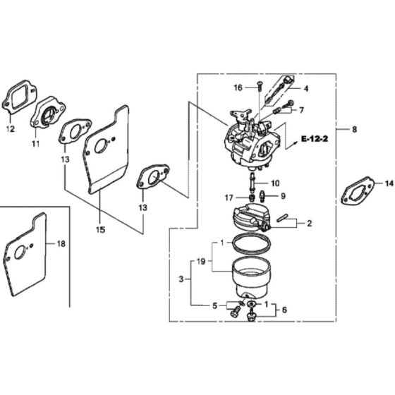 Carburetor for Honda HRD536C2
