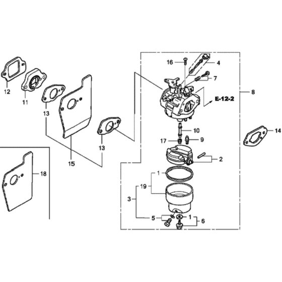 Carburetor for Honda HRD536C3