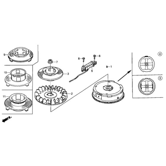 Flywheel Assembly for Honda Mower