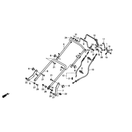 Handle Assembly for Honda Mower