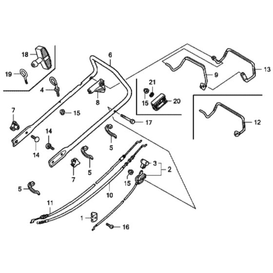 Handle Pipe for Honda HRG415C1