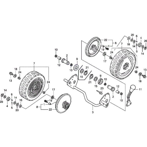 Rear Wheel Assembly for Honda HRG415