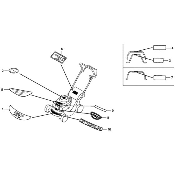 Honda HRG465C1 Mower Label