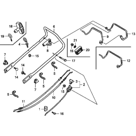 Handle Pipe for Honda HRG465C3