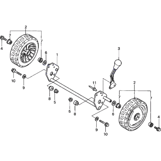 Rear Wheel Assembly for Honda HRG536