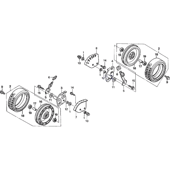 Wheel Front Assembly Honda HRH536