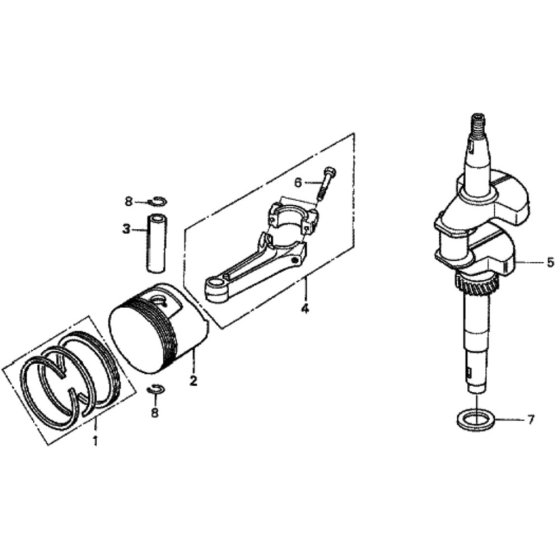 Crankshaft/Piston for Honda HRH536K1