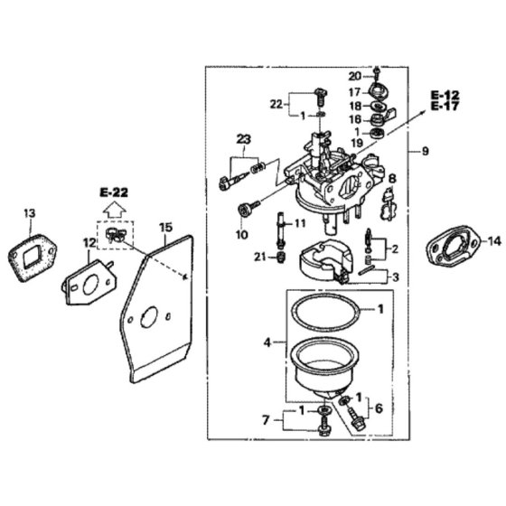 Carburetor for Honda HRH536K4