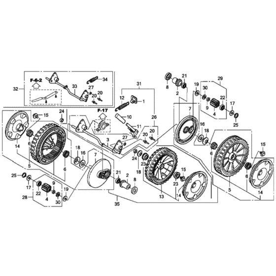 Rear Wheel for Honda HRX426C