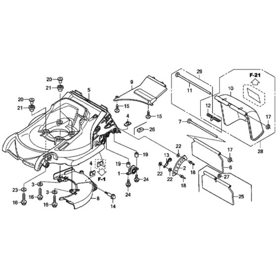 Cutter Housing for Honda HRX476C