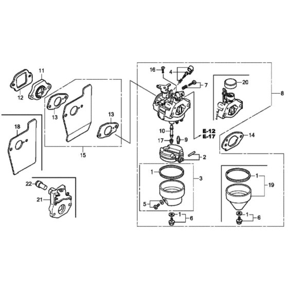 Carburettor for Honda HRX476C