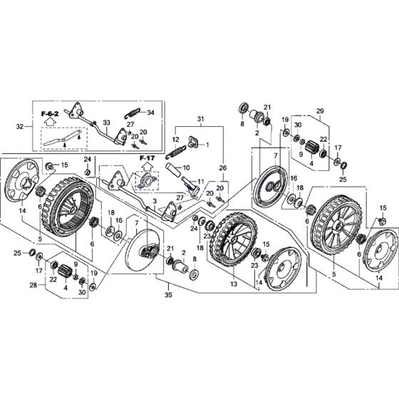 Rear Wheel Assembly for Honda HRX476