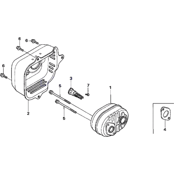 Muffler Assembly for Honda HRX537