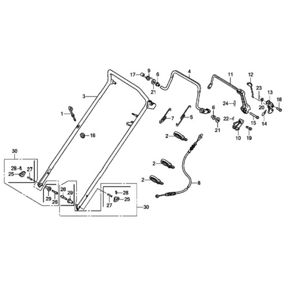 Handle Pipe for Honda HRX537C1