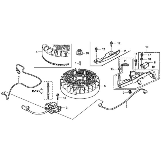Flywheel for Honda HRX537C1