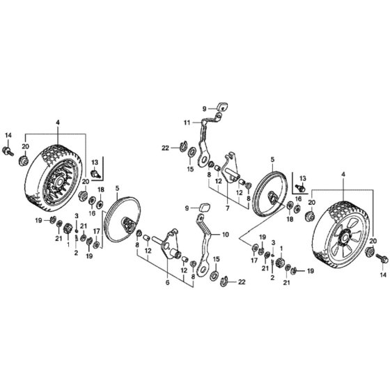 Rear Wheel for Honda HRX537C2