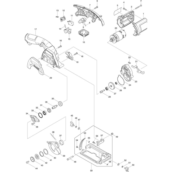 Makita HS300D Main Assembly