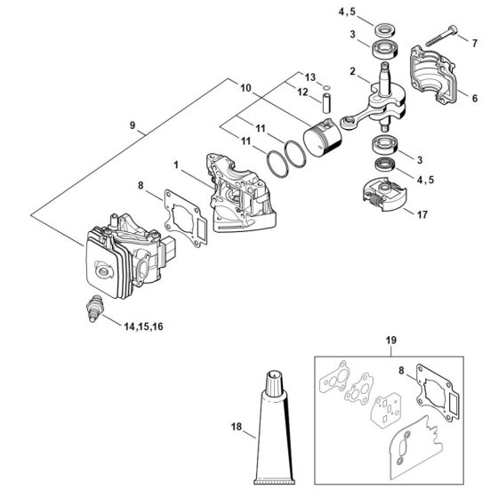 Crankcase, Cylinder, Clutch