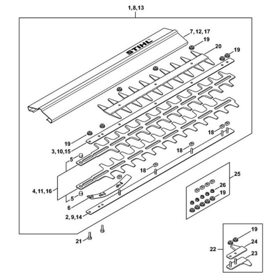 Cutter Bar for Stihl HS 80