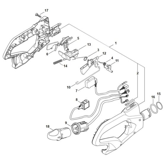 Control Handle for Stihl HSA 130