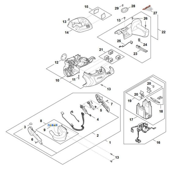 Handle Housing for Stihl HSA 150.0 T