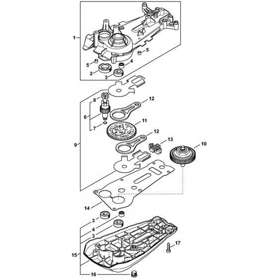 Stihl HSA94R Gear Head Parts