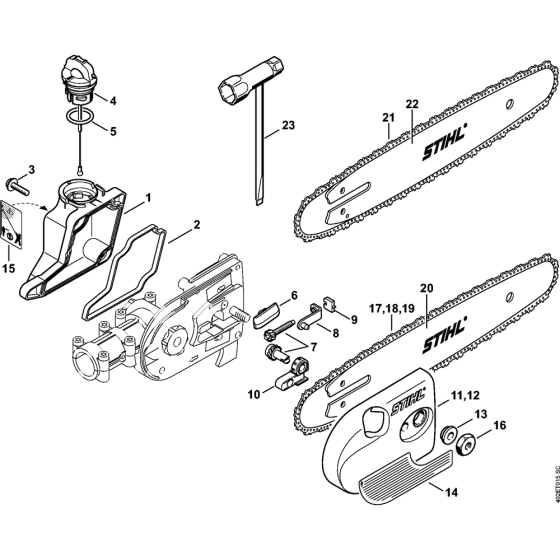 Oil Tank & Sprocket Cover