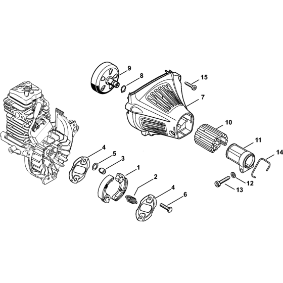Clutch, Fan Housing for Stihl Pruners