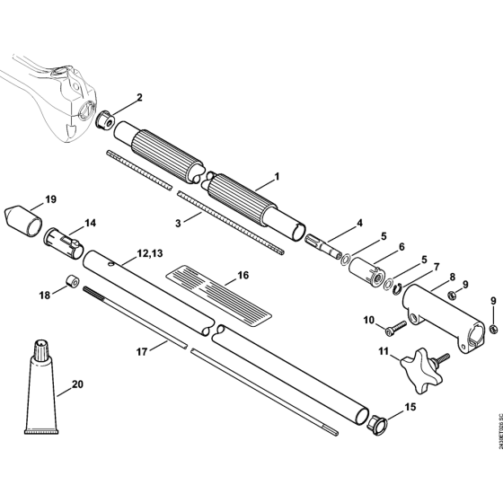 Drive Tube Assembly for Stihl HT56C