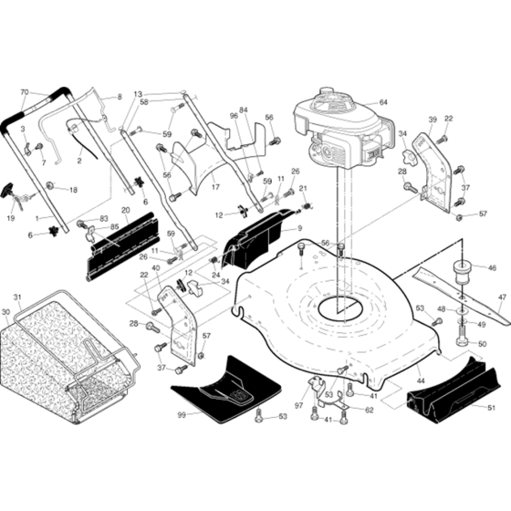 Frame & Engine Assembly HU700L
