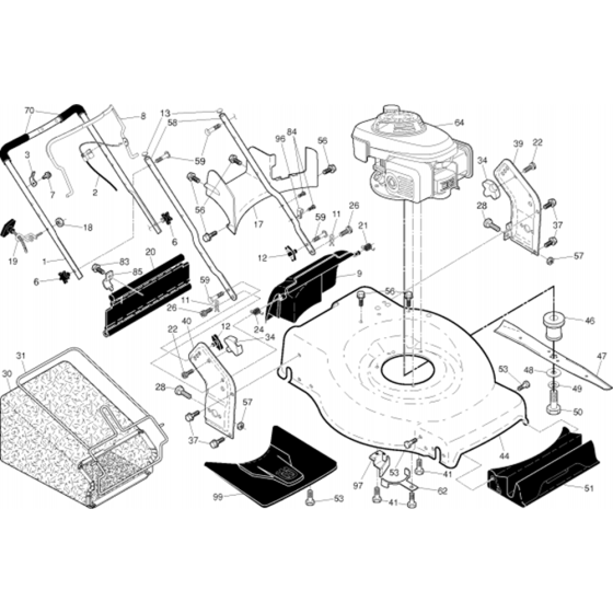 Frame and Engine Assembly