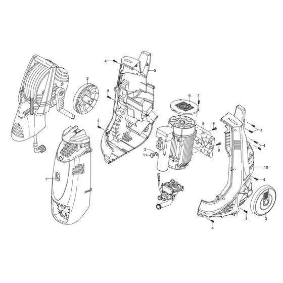 Casing Assembly for Makita HW130