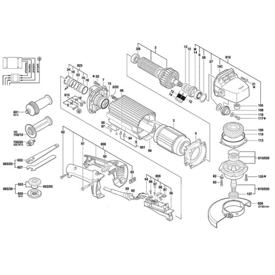 Main Assembly for Bosch HWS 85/180