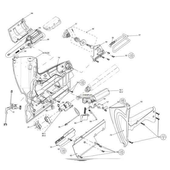Handle Assembly for Paslode IM360Ci