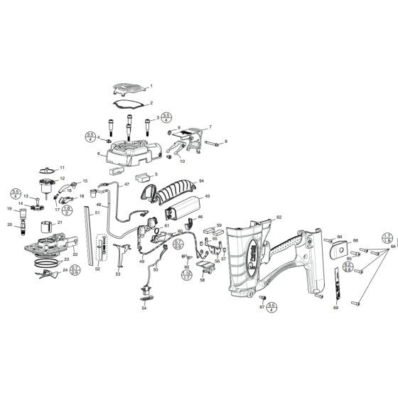 Left Handle & Circuit Assembly