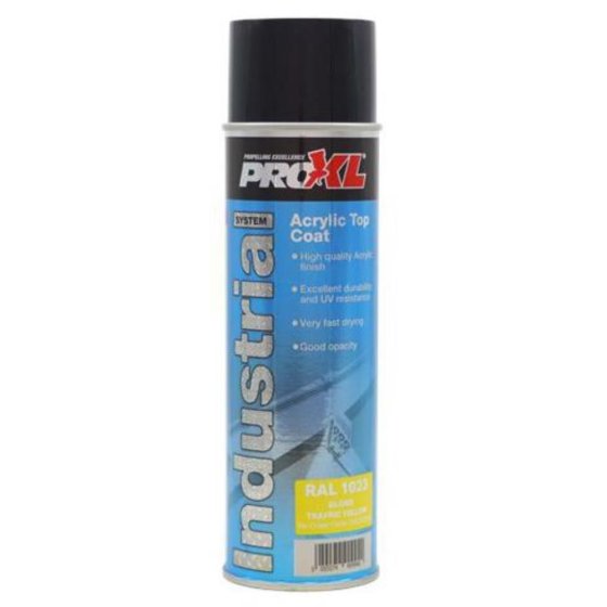 Proxl Industrial - Acrylic Topcoat Aerosol - Ral 1023 Traffic Yellow (500ML)