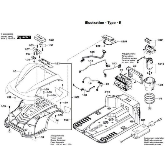 Bosch Indego 350 Mower Assembly
