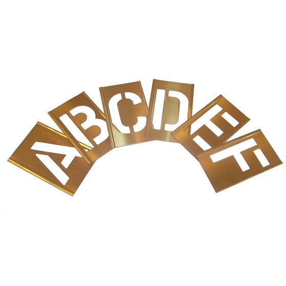 Brass Stencils A-Z Set