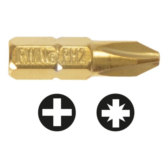 Phillips Titanium Screwdriver Bits