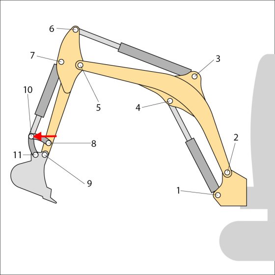 Grease Seal (Position 10 Link & Ram) for JCB 8080 Mini Excavators