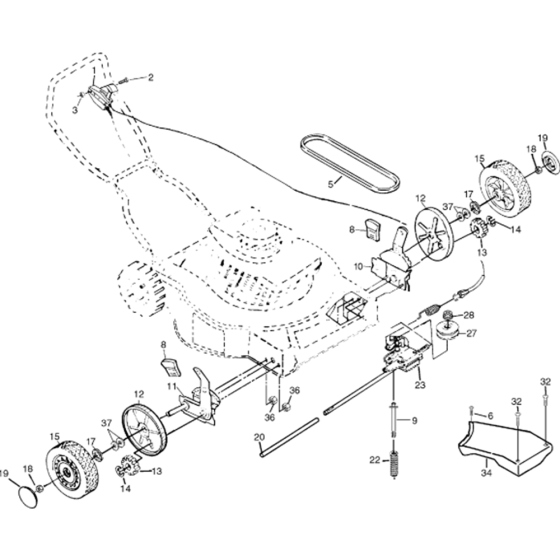 Drive Assembly for Husqvarna Jet 55