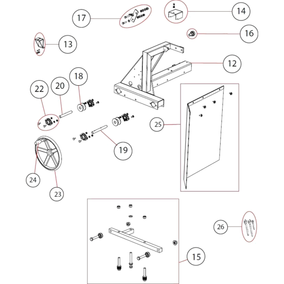 Carriage Assembly for Table Saw