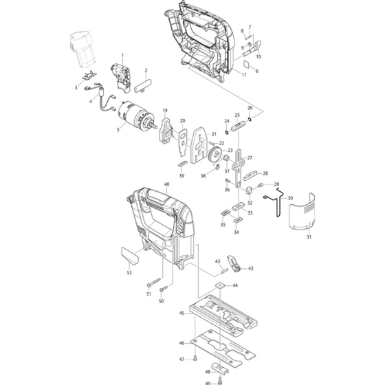 Makita JV100D Jigsaw Assembly