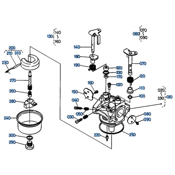 Carburettor Assembly for Kubota W5019-PC Mower