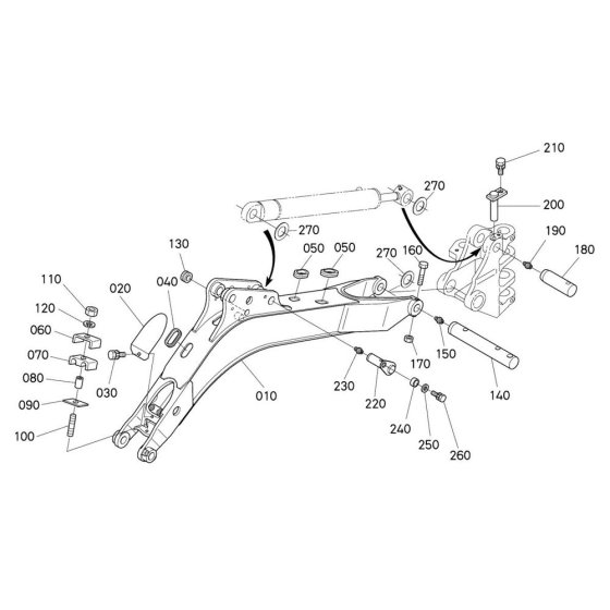 Boom Assembly for Kubota K008-3