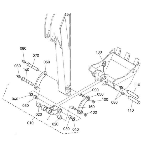 Dipper Arm/Bucket Link Assembly